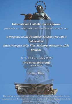 Odpowiedź na publikację Papieskiej Akademii Życia – międzynarodowa konferencja (8-10 XII 2022)